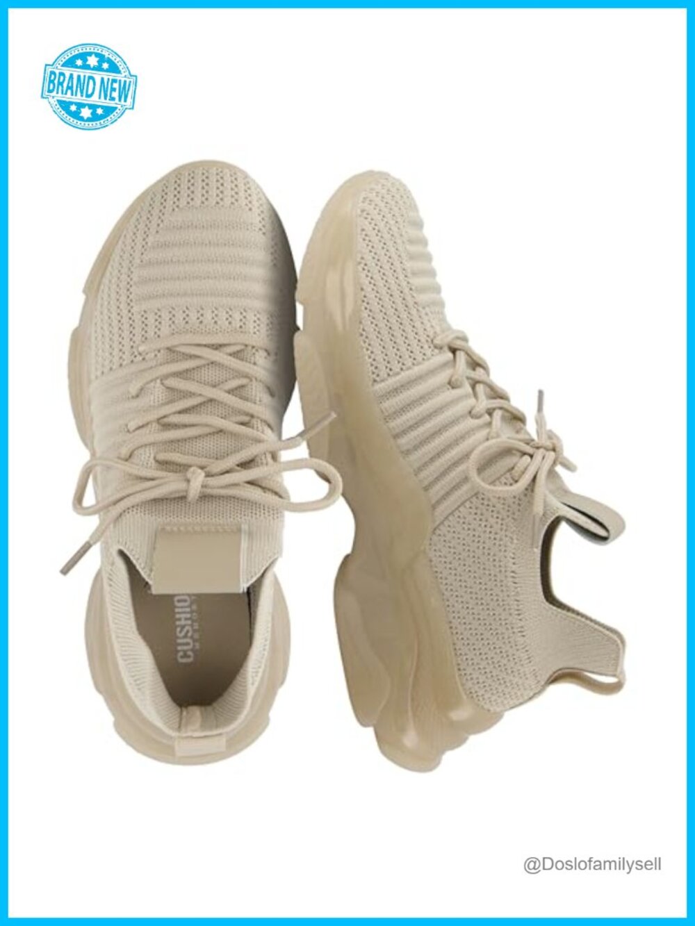 Women's Knit Sneaker Platform Memory Foam Walking Shoe Pull-On Lace-Up